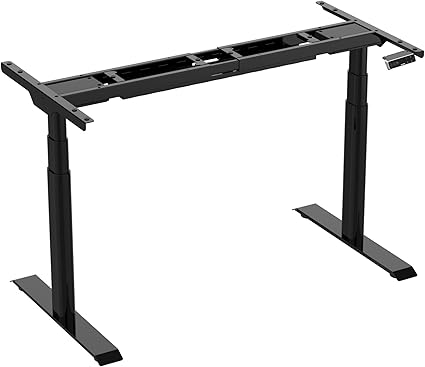 FLEXISPOT スタンディングデスク 電動式昇降デスク E8 高さ調節 メーカー5年保証 人間工学 ゲーミングデスク パソコンデスク (足(黒), 天板なし)