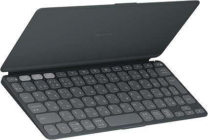 【Amazon.co.jp限定】 ロジクール KEYS TO GO 2 ワイヤレス キーボード iK1043GRUd 薄型 軽量 222g Bluetooth ワイヤレスキーボード 無線 Easy-Switch 日本語配列 電池寿命36ケ月 Windows Mac iPad iOS Android Chrome iK1043 グラファイト 国内正規品