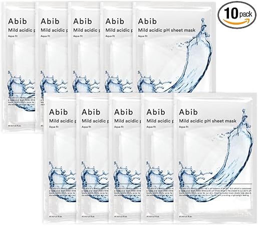 Abib 弱酸性pHシートマスクパックアクアフィットアクア10枚 韓国コスメ ABIB MILD ACIDIC pH SHEET MASK AQUA FIT 30ml [並行輸入品]