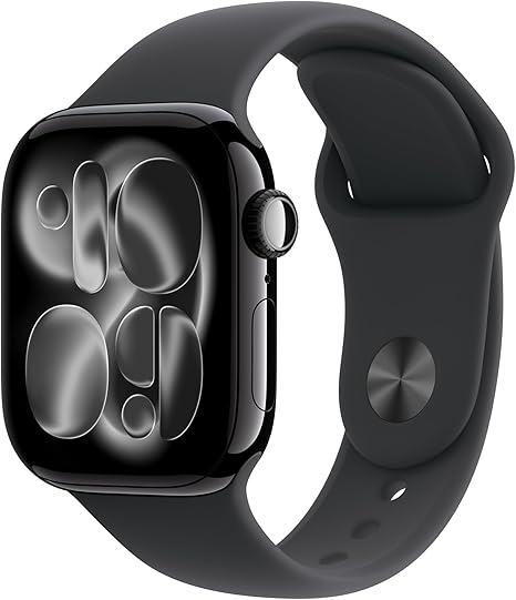 Apple Watch Series 11(GPSモデル)- 42mmジェットブラックアルミニウムケースとブラックスポーツバンド - S/M
