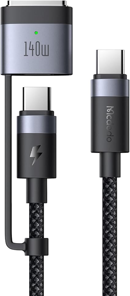 Mcdodo 240W / 140W USB-C to USB-C & Mag-safe 3 磁気充電ケーブル 140W(Mag-safe) 240W(USB-C) iPhone 16ケーブル PD3.1新急速充電規格 強力な磁気 Mag-safe 3ケーブル Type-C充電コード MacBook iPhone 16/15 Xperia Galaxy AndroidなどUSB-C端末 2m