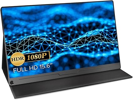 EVICIV モバイルモニター 15.6インチ 1920*1080 ゲーミング用 ポータブルディスプレイ IPS液晶パネル 薄型 軽量 ペンホールスタンド VESA 保護カバー USB Type-C 標準HDMI PS4/XBOX/Switch/PC/Macなど対応 在宅勤務 リモートワーク EVC-1506