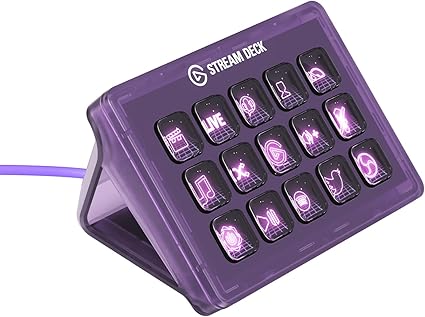 【Amazon.co.jp限定】Elgato Stream Deck MK.2 Atomic Purple エルガトストリームデック 紫色特別版 パープルエディション MK.2【15キー配列】ライブコンテンツ作成用のコントローラー 配信者向けデバイス OBS/Twitch?/YouTube連携 Mac/PC対応