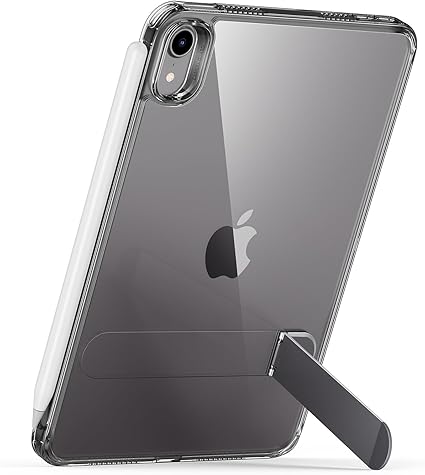 ESR iPad mini7 ケース (A17 Pro、2024) iPad mini 第7/6世代 スタンド付きケース (2024/2021) 3スタンドモード スリムで軽量落下防止 Pencil Pro/USB-C対応 Boostキックスタンドケース ブラッククリア