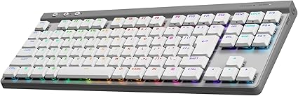 Logicool G ゲーミングキーボード G515 LIGHTSPEED TKL 薄型 ワイヤレス テンキーレス キーボード G515-WL-LNWH リニア 赤軸 静かなタイピング 日本語配列 LIGHTSPEED Bluetooth 接続対応 LIGHTSYNC RGB PC ホワイト 国内正規品
