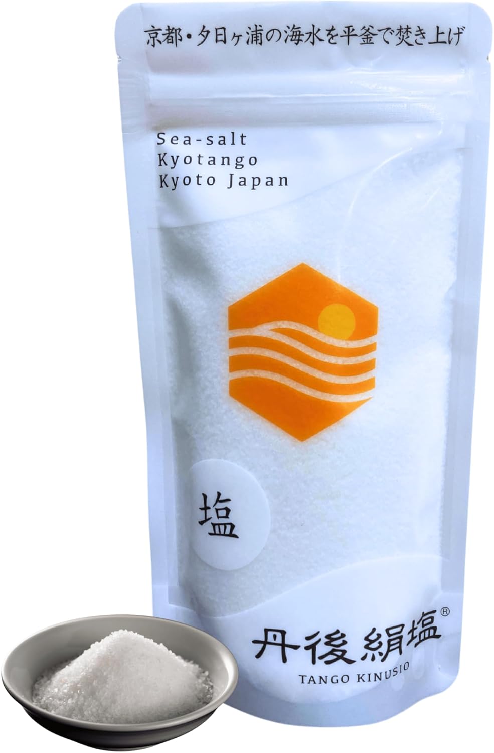 ［ 丹後絹塩 公式 ］ 塩 天然塩 【 絹のように滑らか 平釜製法 の 自然塩 】 おにぎりにも ミネラルたっぷり 京丹後 夕日ヶ浦の 海水塩 150g