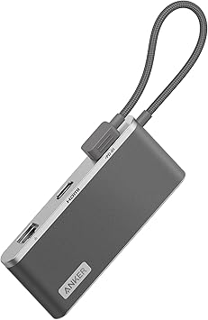 Anker 655 USB-C Hub (8-in-1), 10Gbps High Speed Data Transfer, USB-A Port, 100W, USB Power Delivery, USB-C Port, 4K HDMI Port, 1Gbps, Ethernet Port, MicroSD & SD Card Slot, 3.5mm Audio Jack, MacBook