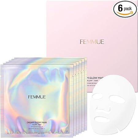 FEMMUE (ファミュ) ドリームグロウマスク PF [ハリ] シトラス フェイスパック フェイスマスク 個包装 保湿 日本正規品 30mL × 6枚入り