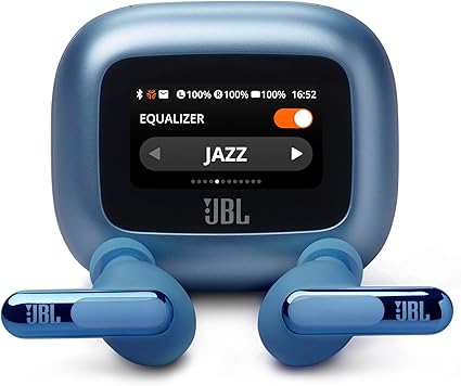 JBL LIVE BEAM 3 ワイヤレスイヤホン スマート充電ケース/LDAC対応ハイレゾ/マルチポイント/ハイブリッド ノイズキャンセリング/IP55防水/ワイヤレス充電対応/ブルー/JBLLIVEBEAM3BLU