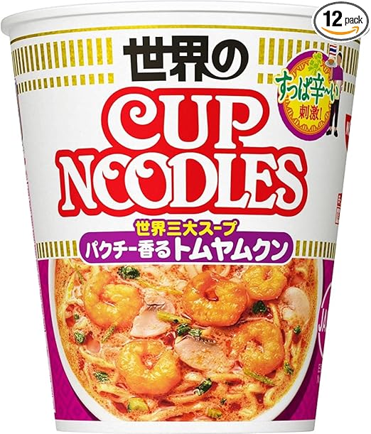 カップヌードル パクチー香るトムヤムクンヌードル [世界三大スープ] 日清食品 カップ麺 75g×12個