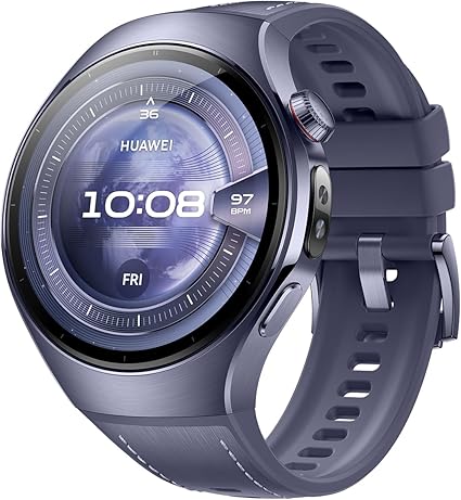 HUAWEI WATCH 5 スマートウォッチ 46mm マルチセンシング HUAWEI X-TAP リアルタイム指先血中酸素レベル測定 Health Glance eSIM対応 2つのバッテリーモード スマートジェスチャー iOS/Android対応 パープル