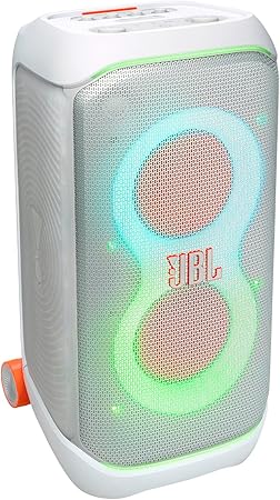 【Amazon.co.jp 限定】JBL PartyBox Stage 320 Bluetoothスピーカー/ワイヤレス / 240W出力 / IPX4 / マイク入力/ギター入力搭載/キャスター付き/ホワイト / JBLPBSTAGE320SWJN