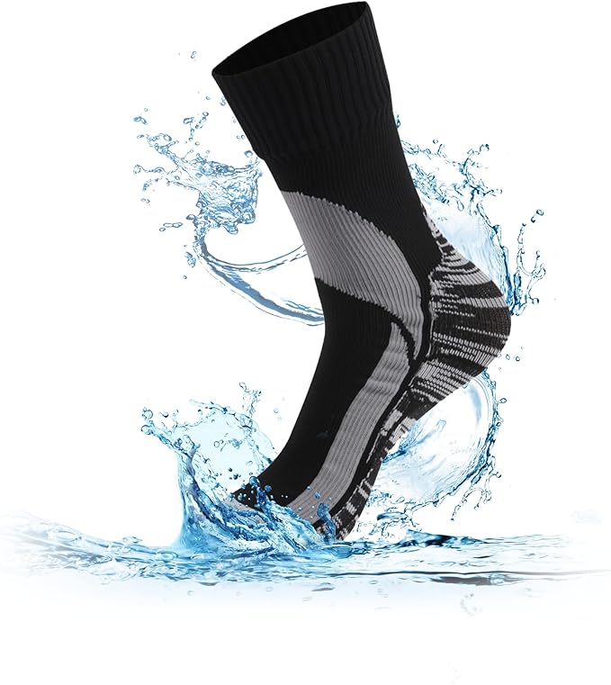 [RANDY SUN] 防水靴下 完全防水 防水ソックス 釣り スキー 通勤 3層防水 クルー SGS認証 高透湿 防風 調温 防寒 抗菌 防臭 バイク アウトドア 防ウォーター ハイキング 登山 サッカー キャンプ メンズ レディース スポーツソックス 1足