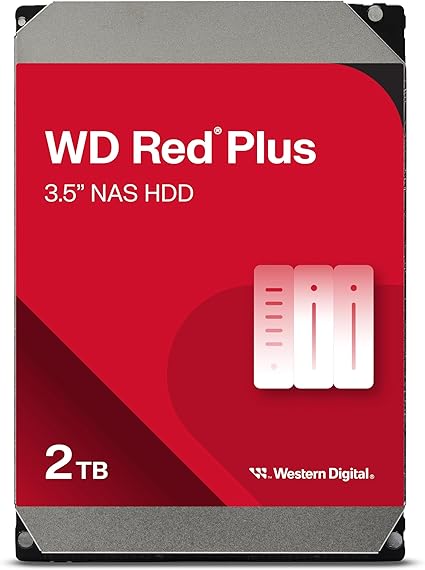 【Amazon.co.jp限定】Western Digital ウエスタンデジタル WD Red Plus 内蔵 HDD ハードディスク 2TB CMR 3.5インチ SATA 5400rpm キャッシュ64MB NAS メーカー保証3年 WD20EFPX-AJP エコパッケージ 【国内正規取扱代理店】