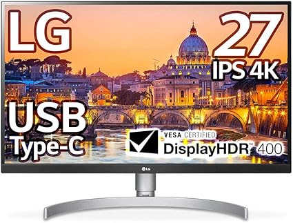 LG モニター ディスプレイ 27UL850-W 27インチ/4K/DisplayHDR400/IPS非光沢/USB Type-C、DP、HDMI×2/スピーカー/FreeSync/高さ調節、ピボット /3年安心・無輝点保証