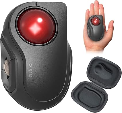 エレコム マウス Bluetooth (iOS対応) トラックボール Sサイズ 小型 人差し指 5ボタン 静音 ブラック M-MT2BRSBK