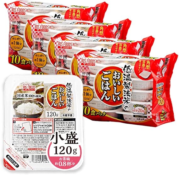 アイリスオーヤマ(IRIS OHYAMA) パックご飯 120g 国産米 100% 低温製法米 非常食 米 レトルト 120g ×40個【約1分20秒で新米気分】
