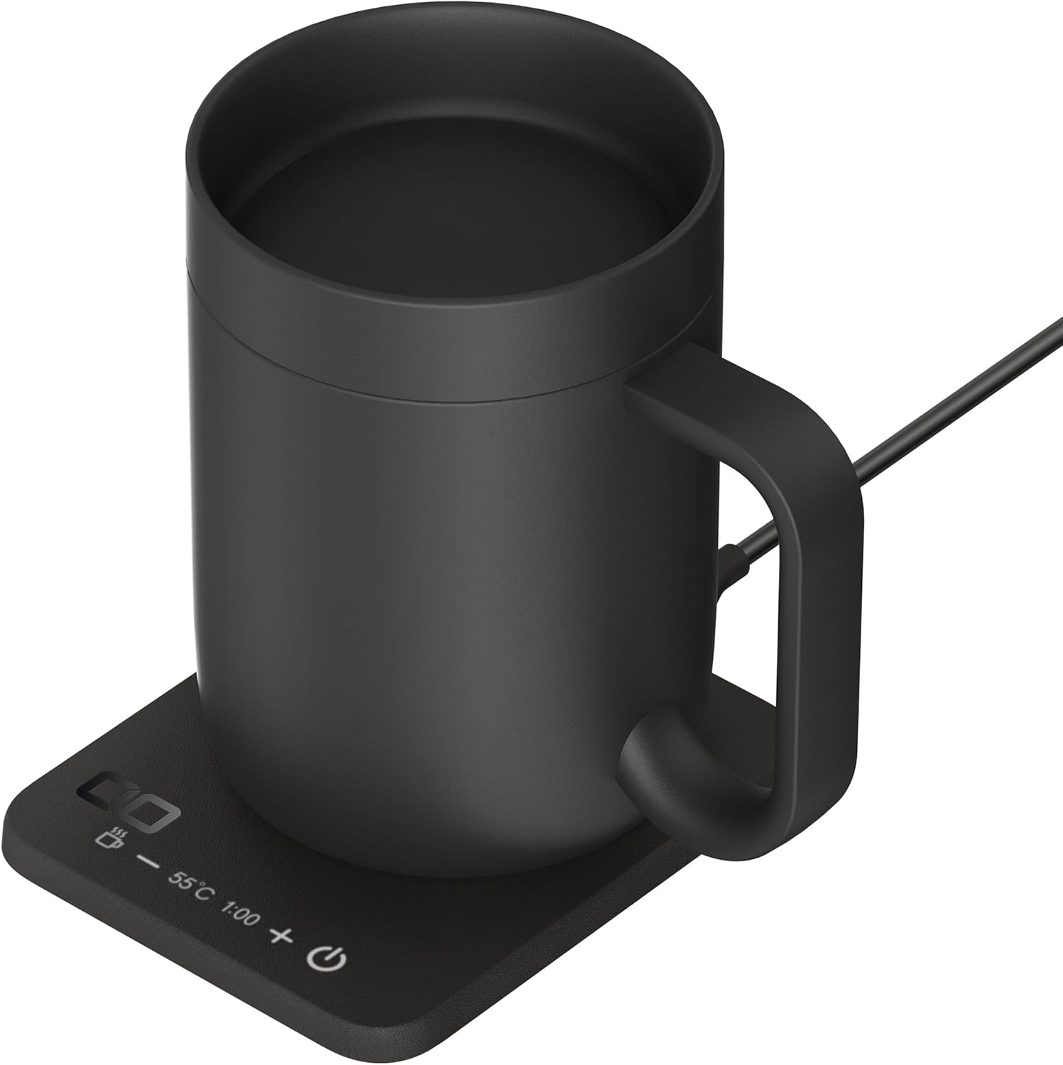 CIO マグウォーマー2 カップウォーマー と Qi2 ワイヤレス充電器 の1台2役 付属のヒーター内蔵 専用 保温マグカップ を 40 ～ 70℃ で保温 1℃単位 調整 アプリで設定をカスタマイズ 最大8時間連続保温 最大3つ設定保存 USB ケーブル付属 20W 充電器別売り コーヒー 紅茶 お茶 白湯 保温コースター PCデスク プレゼント にも最適 iOS Android