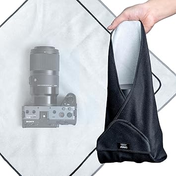 CAMWRAP [カムラップ] カメラ用ラッピングクロス 不思議な布 40×40cm クリーニングクロス レンズ保護 タブレット iPad Switch/2 などを安全に保護（ブラック）