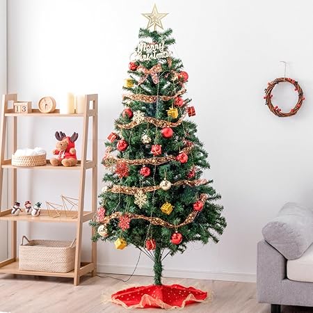 タンスのゲン クリスマスツリー 180cm 11種のオーナメント イルミネーション LED 北欧 おしゃれ Christmas tree 180 16910004(79725)