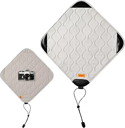 KODAK Camera Wrap Size L 38.5x38.5cm - Waterproof, Anti-Scratch, Dustproof Protective Cloth for SLR Cameras and Telelenses (Light Gray) [1 Piece]
