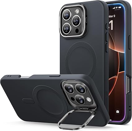 【デザイン受賞シリーズ！】ESR iPhone 16 Pro Max ケース MagSafe対応 隠しスタンド 調整可能 ワイヤレス充電対応 米軍MIL規格 耐衝撃 傷防止 軽量 スマホケース 高い透明度 いphone16pro max ケース Classicシリーズ