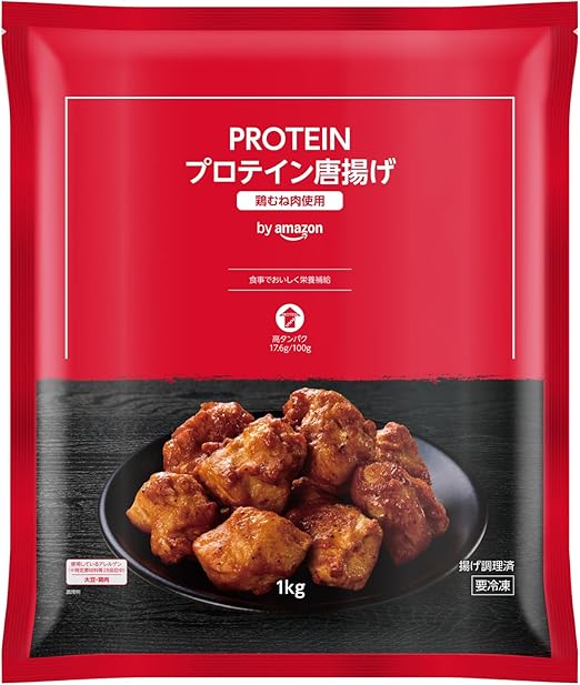 [冷凍] by Amazon 味の素 PROTEIN プロテイン唐揚げ 1kg 高タンパク プロテイン 冷凍食品 から揚げ 胸肉 ムネ肉 大容量