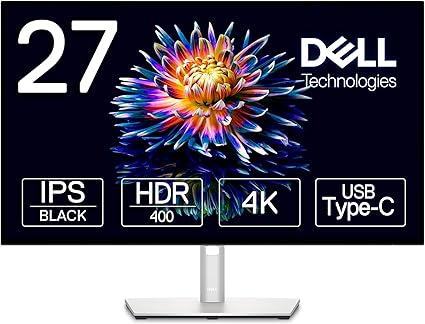 【Amazon.co.jp限定】Dell U2723QX 27インチ 4K ハブモニター(3年間無輝点交換保証/IPS Black・非光沢/USB Type-C・DP・HDMI/フレームレス/縦横回転・高さ調整/VESA DisplayHDR 400/Rec.709 100%)