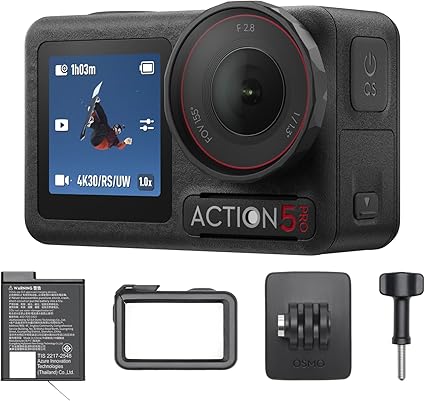DJI Osmo Action 5 Pro スタンダードコンボ アクションカメラ小型 1/1.3インチセンサー付き 防水 4K/120fps映像 被写体トラッキング 手ブレ補正 デュアルOLEDタッチ画面 スポーツ vlog ウェアラブルカメラ 動画撮影用カメラ