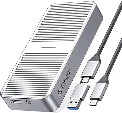 ORICO USB 4.0 M.2 SSD 外付けケース USB4.0 NVMe ケース M.2 SSD ケース 40Gbps NVMe PClE M-Key(B+M Key)2280 に適用 Thunderbolt 3/4 USB3.2/3.1/3.0/Type C互換性あり 外付ハードディスクケース M224C3-U4 銀 (シルバー)