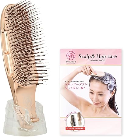 【公式ストア限定】エスハートエス スカルプブラシ ワールドモデルショート ピンクゴールド シャンプーブラシ ヘアブラシ リフトケア 頭皮マッサージ 頭皮ケア 美容師推奨 ギフト プレゼント エス・ハート・エス S HEART S 公式 ビューティーブック付き