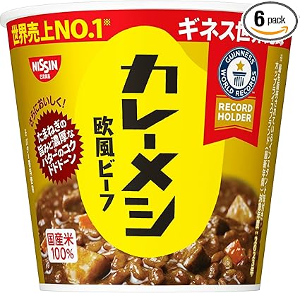 カレーメシ 欧風ビーフ [リニューアル・スパイス感アップ] 107g×6個 日清食品 カップライス 国産米 インスタント