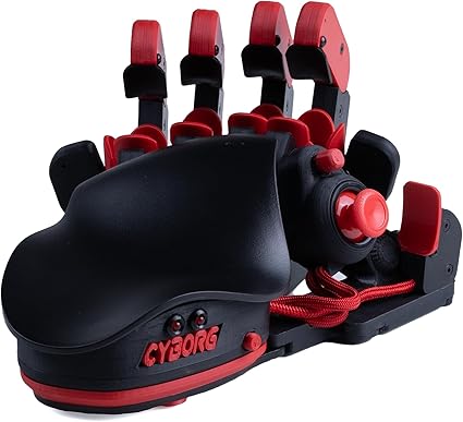 Azeron Cyborg ゲーミングキーパッド - PCゲー厶用プログラマブル片手キーボード - アナログサムスティックと29個のプログラマブルキー - 3Dプリント カスタマイズキーパッド - 右利き用 (赤)