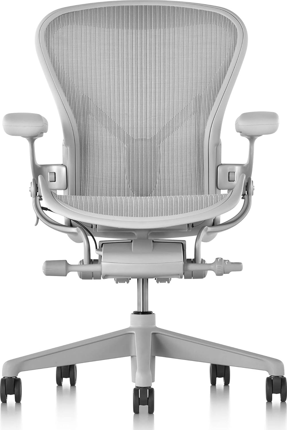 【正規品】 Herman Miller (ハーマンミラー) アーロンチェア オフィスチェア B(ミディアム)サイズ ミネラル(グレー) BBキャスター AER1B23DWALPVPRSNADVPBBDVP23101