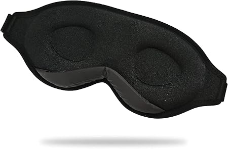 [Adcey] アイマスク 睡眠用 夏 安眠 快眠 グッズ 遮光率99.99％ (国際検査機関認証済み) 3D 立体 軽量 目隠し 昼寝 旅行 出張 飛行機 (ブラック）