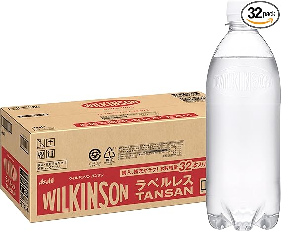 ウィルキンソン アサヒ飲料 タンサン ラベルレス 500ml×32本 [炭酸水]