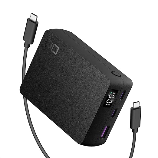 CIO SMARTCOBY TRIO 20000ｍAh 65W モバイルバッテリー 大容量 小型 急速充電 PD 3ポート iPhone/Android/Macbook M3 / iPad Type-C USB-C USB-A パススルー PSE認証品 (ブラック)