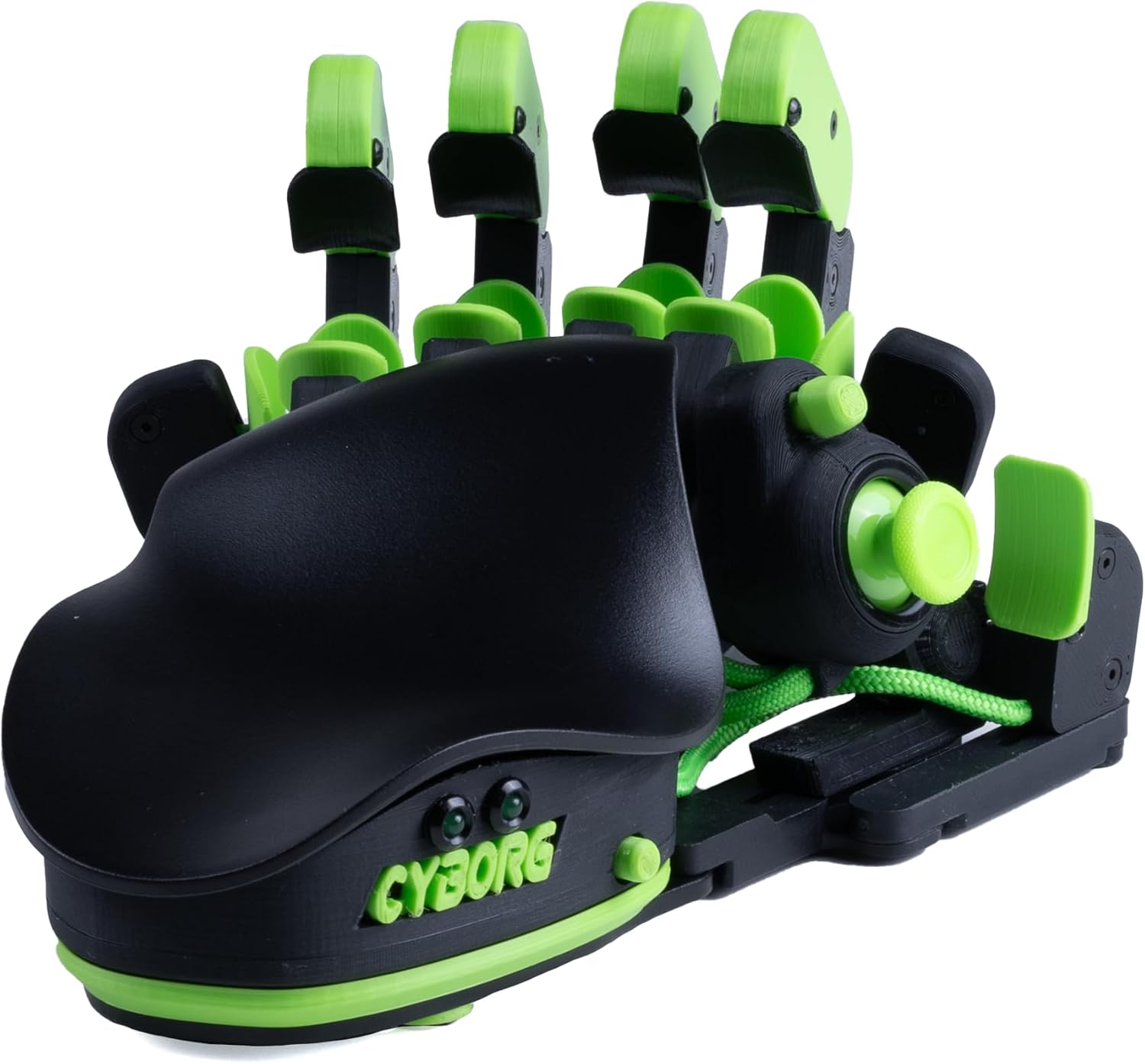 Azeron Cyborg ゲーミングキーパッド - PCゲー厶用プログラマブル片手キーボード - アナログサムスティックと29個のプログラマブルキー - 3Dプリント カスタマイズキーパッド - 右利き用 (緑)