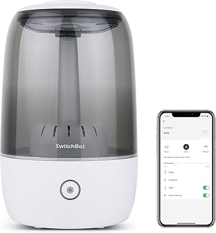 SwitchBot 加湿器 卓上 超音波式 Alexa 大容量 3.5L 上から給水 アロマ対応 6-15畳に対応 除菌 フィルター 静音 空焚き防止 冬乾燥対策 最大48時間連続稼働 スマート家電 スマホ操作可能 単体でEchoデバイス、Google Home、HomePod、IFTTT 、Siriに対応