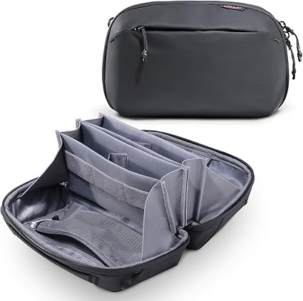 VIJIM Ulanzi ガジェットポーチ デジタル収納袋 PC周辺小物用収納ポーチ 180°開口デザイン 超強収納力 5層仕組み 撥水加工 多機能収納バッグ USBケーブル 充電器 SDカード収納用 小物入れ カメラアクセサリー収納ケース 防水 軽量 摄影/旅行/出張に最適 便利グッズ 2L