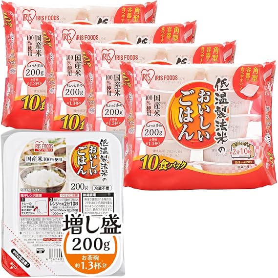 アイリスオーヤマ(IRIS OHYAMA) パックご飯 200g x 40個 国産米100% 低温製法米のおいしいごはん【約2分10秒で新米気分】
