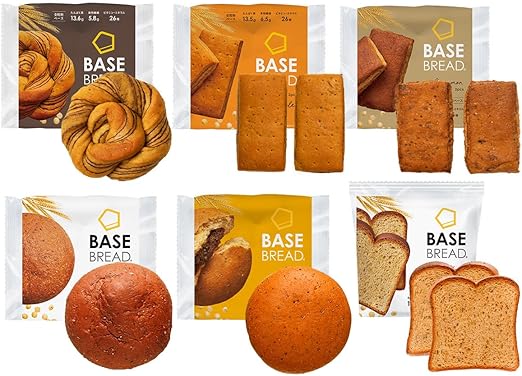 ベースブレッド 6種 12袋 パン [プレーン・ミニ食パンプレーン・チョコ・カレー・メープル・シナモン] 置き換えダイエット ダイエット食品 完全栄養食 低糖質 BASE BREAD ベースフード BASE FOOD