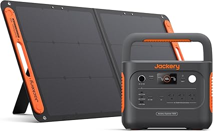 Jackery Solar Generator 1000 New 1070Wh ポータブル電源 100W ソーラーパネル 1枚 2点セット 業界トップの軽さとコンパクトボディ 60分でフル充電 リン酸鉄 長寿命 バッテリー 定格出力1500W 瞬間最大3000W 家庭用 アウトドア用 防災 UPS機能 アプリ遠隔操作 純正弦波 AC100V 50Hz/60Hz対応
