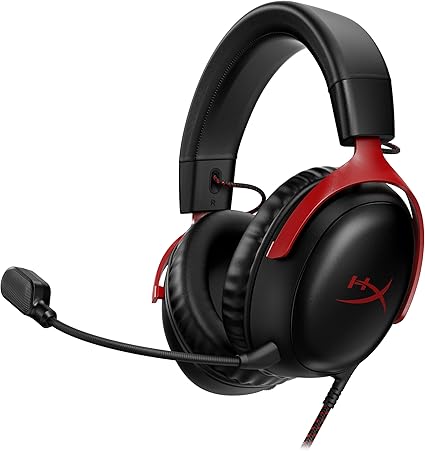 ハイパーエックス(HyperX) HyperX Cloud III  ゲーミングヘッドセット DTS Headphone:X空間オーディオ 53mmドライバー搭載 Cloud IIの 快適性 ブラック-レッド PC、PS5、PS4、Xboxシリーズ、Nintendo Switch、モバイル727A9AA