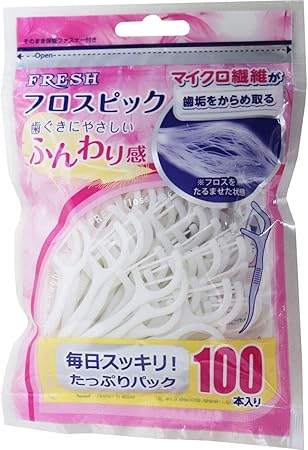 デンタルプロ フレッシュ フロスピック 100本入 ふんわり 100個 (x 1)