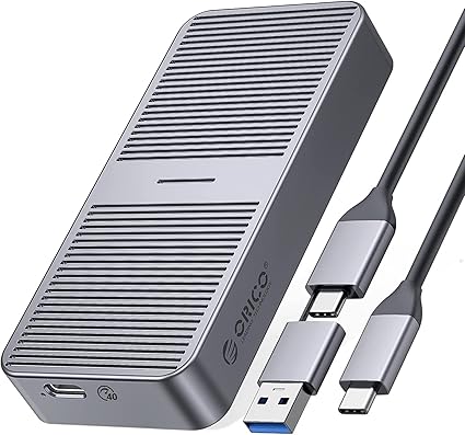ORICO USB 4.0 M.2 SSD 外付けケース USB4.0 NVMe ケース M.2 SSD ケース 40Gbps NVMe PClE M-Key(B+M Key)2280 に適用 Thunderbolt 3/4 USB3.2/3.1/3.0/Type C互換性あり 外付ハードディスクケース M224C3-U4 灰 (グレー)