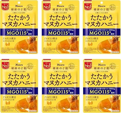 カンロ 健康のど飴たたかうマヌカハニー 80g×6袋