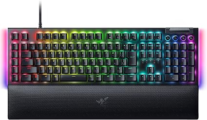 Razer レイザー BlackWidow V4 JP Yellow Switch 6個の専用マクロキーとメディアキーにより高度なコマンドやショートカットが設定可能な有線ゲーミングキーボード アンダーグロー Chroma RGB メカニカルスイッチ ダブルショットABSキーキャップ リストレスト付属 日本語配列 ブラックウィドウ ブイフォー イエロースイッチ【日本正規代理店保証品】