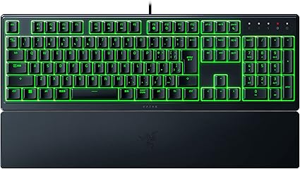 Razer レイザー Ornata V3 X JP ゲーミングキーボード 有線 薄型 静音メンブレンスイッチ 耐摩耗性と耐傷性を向上したUV コートABSキーキャップ シングルゾーン Chroma RGB 耐久性と耐水性に 設計 エルゴノミックリストレスト付属 日本語配列 オルナタ ブイスリー エックス【日本正規代理店保証品】 ブラック