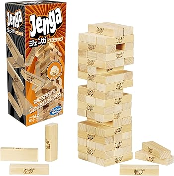 ハズブロ(HASBRO) ジェンガ ゲーム JENGA 天然木使用のオリジナル ブロックゲーム スタッキングタワーゲーム 6才以上 プレイヤー人数1人以上 子供用パーティーゲーム ファミリーゲーム A2120 正規品
